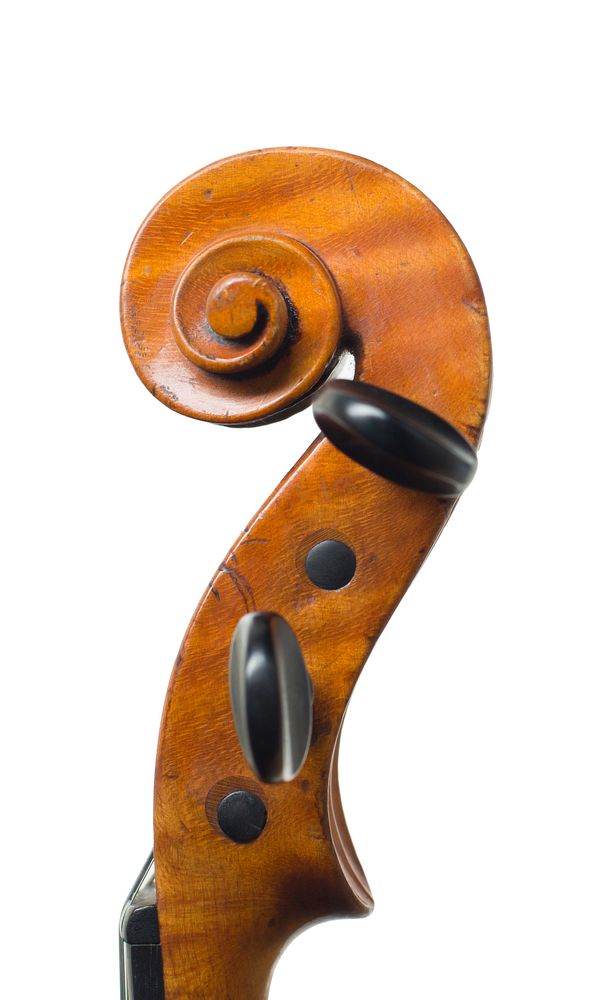 Violin by Charles Louis Buthod, France, 1842, scroll