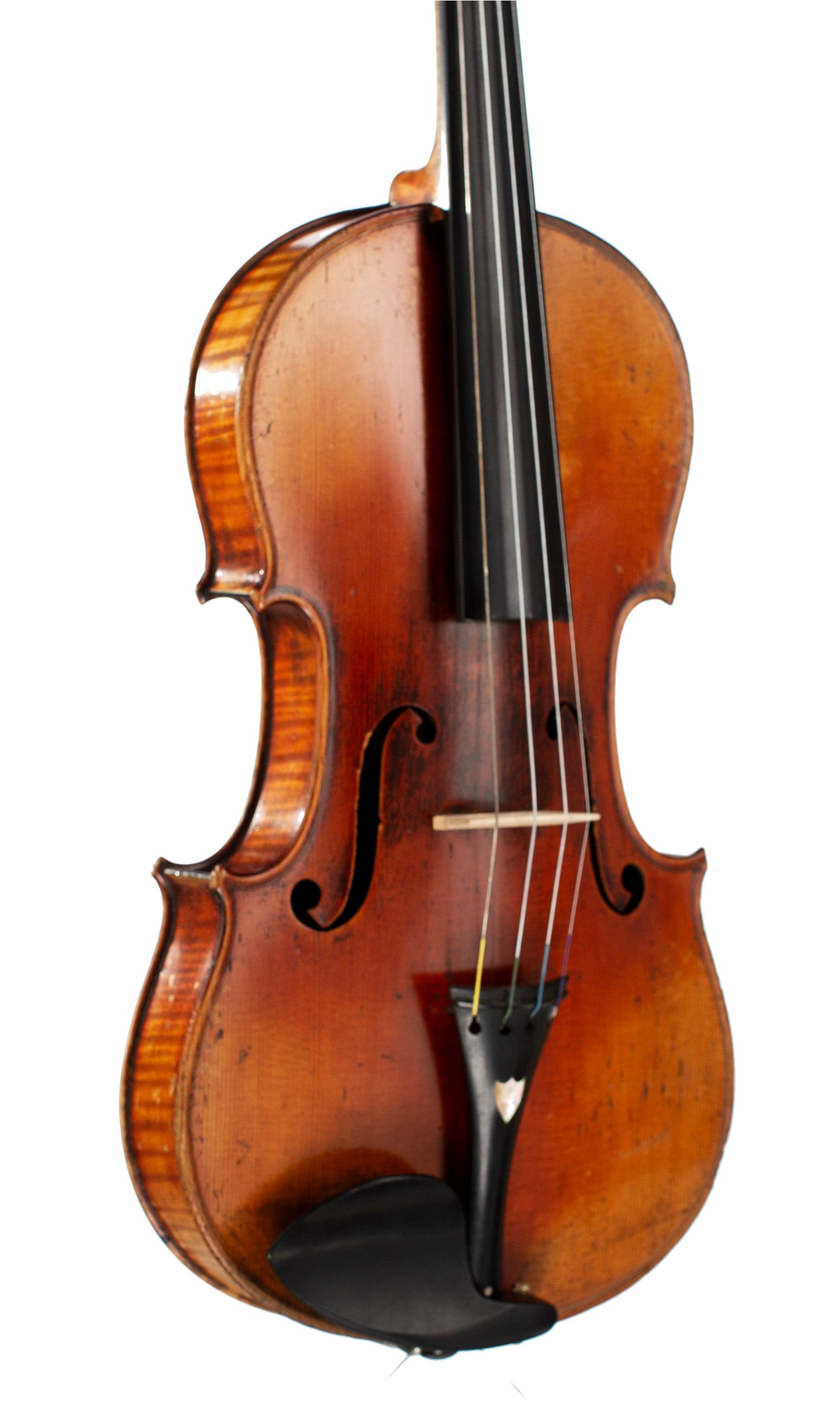 A violin by Joseph Philippe Grandjon, Mirecourt, circa 1860 — angled view, 30°