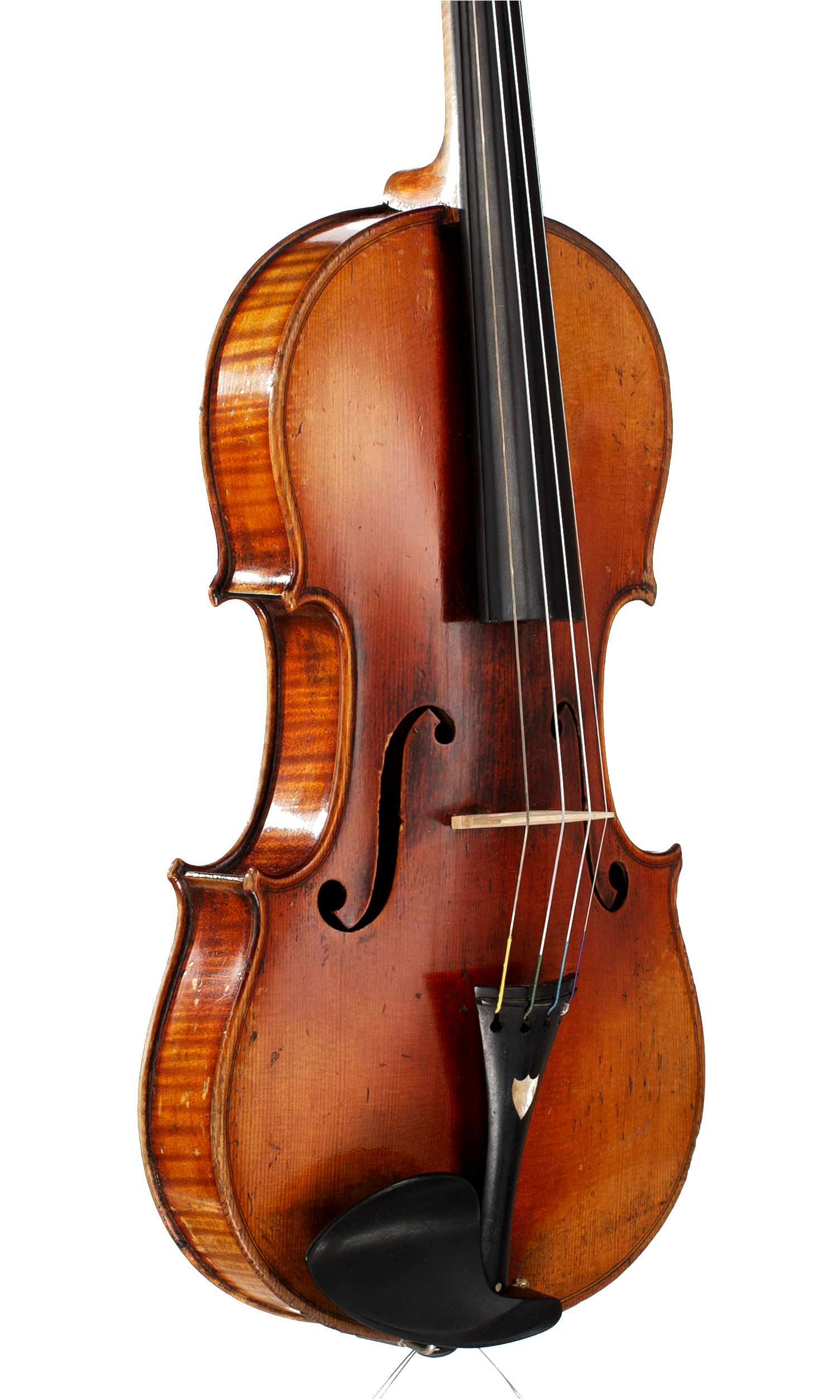 A violin by Joseph Philippe Grandjon, Mirecourt, circa 1860 — angled view, 40°
