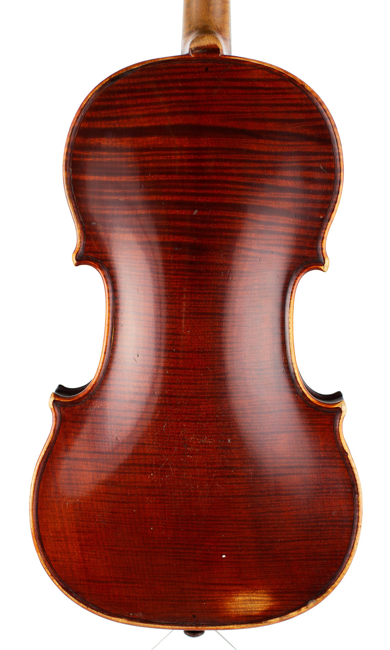 Violin by D. Nicolas Aine, Mirecourt, circa 1830 — back