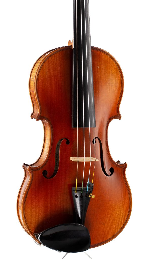 A violin by Albert Knüpfer, Wernitzgrün, circa 1900 — angled view, 20°