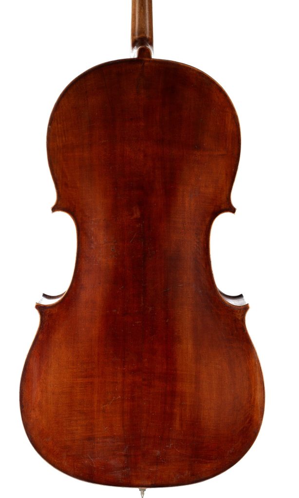 Cello, Workshop of Jérôme Thibouville-Lamy, Mirecourt, circa 1900 — back