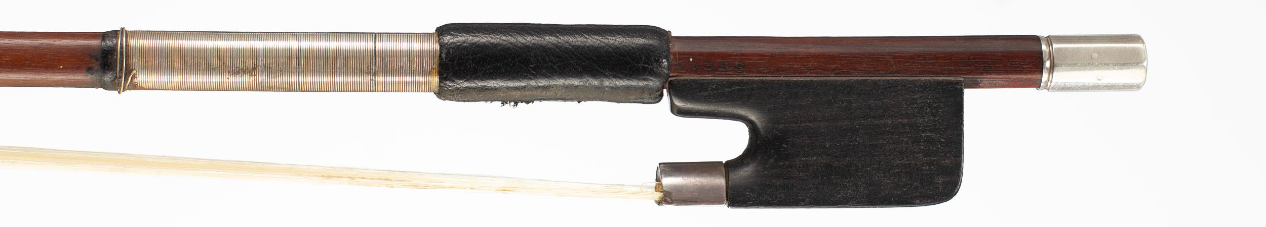 A silver-mounted violin bow by James Tubbs, London, circa 1880 — frog