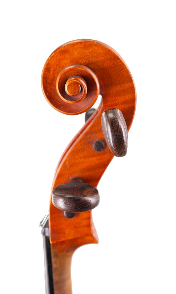 Cello by Percy Lee, London, 1923 — scroll