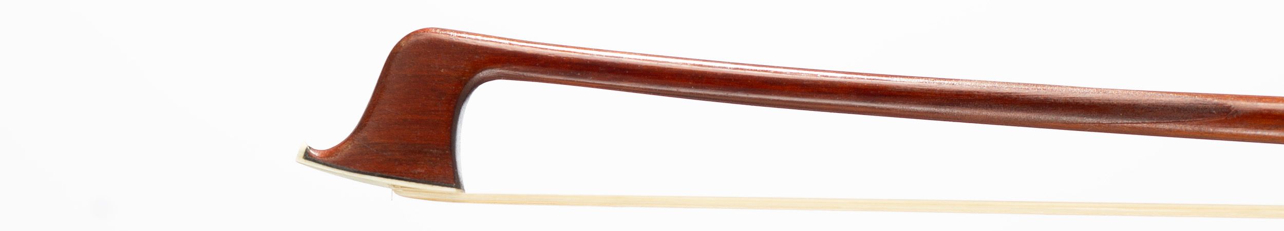 A silver-mounted violin bow by Albert Nürnburger, Germany — head