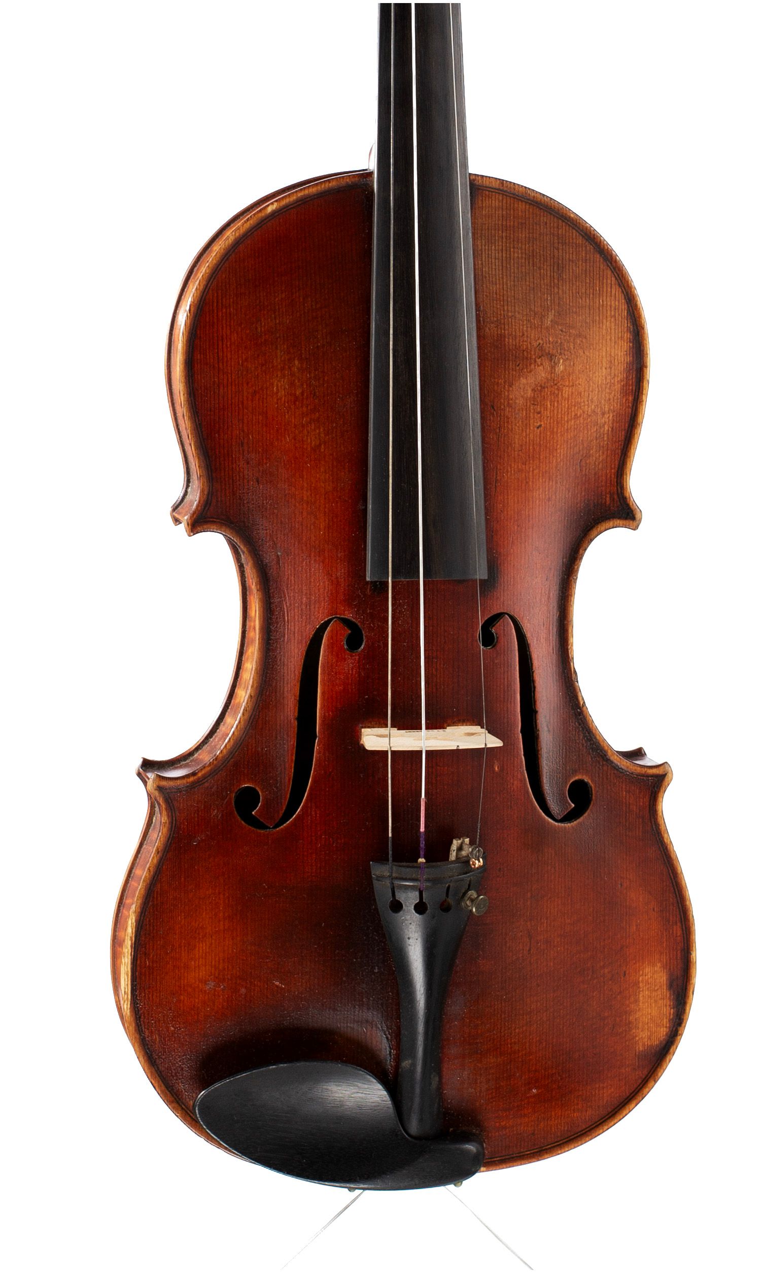 Violin by George Wulme-Hudson, London, 1915 — angled view, 10°