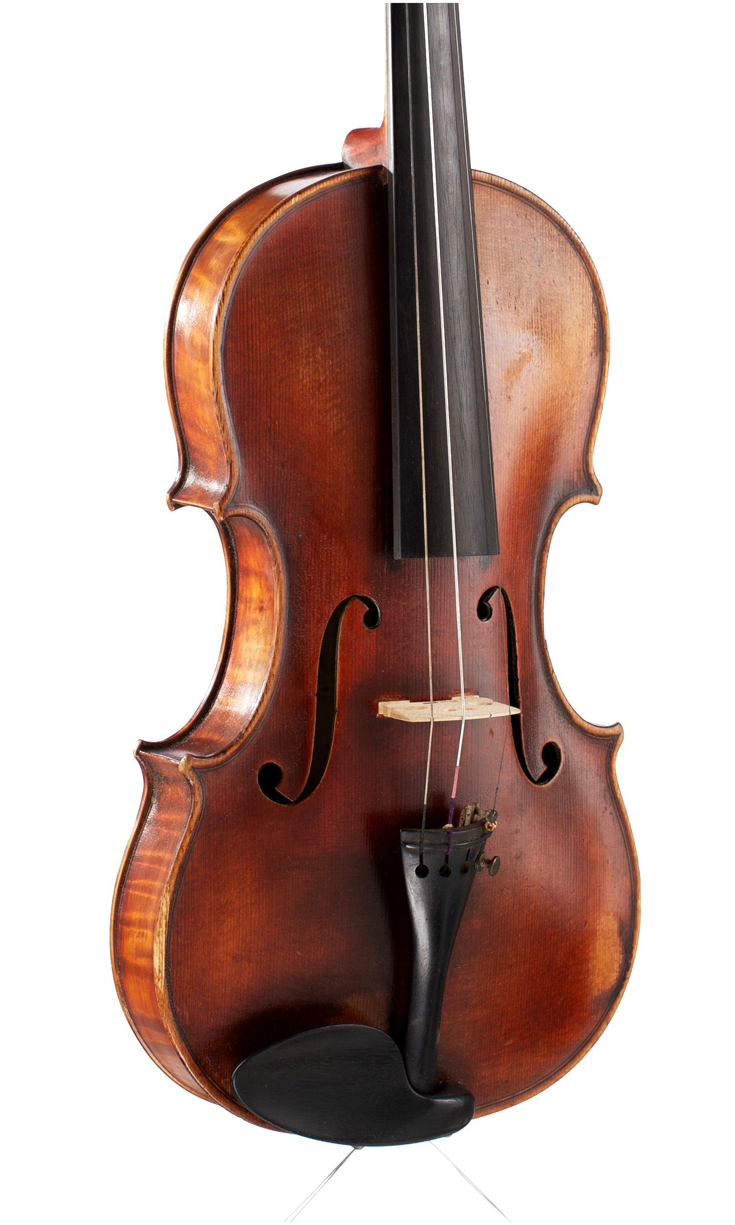 Violin by George Wulme-Hudson, London, 1915 — angled view, 30°