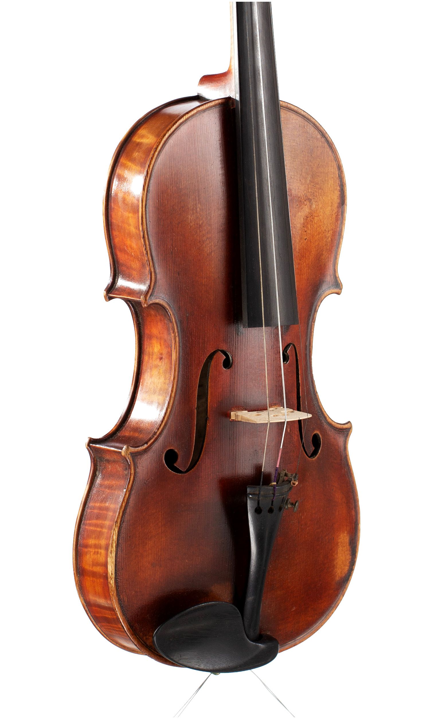 Violin by George Wulme-Hudson, London, 1915 — angled view, 40°