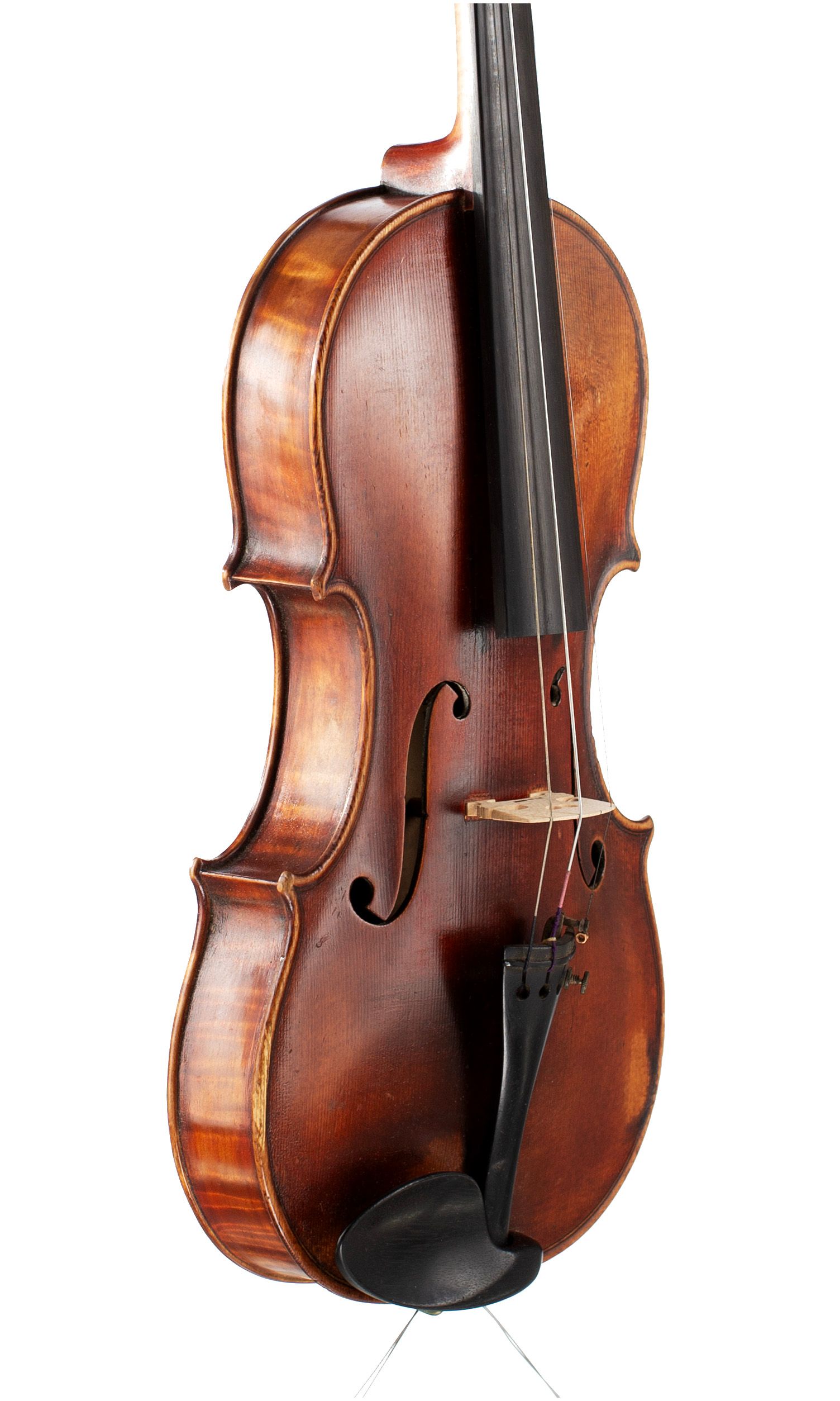 Violin by George Wulme-Hudson, London, 1915 — angled view, 50°