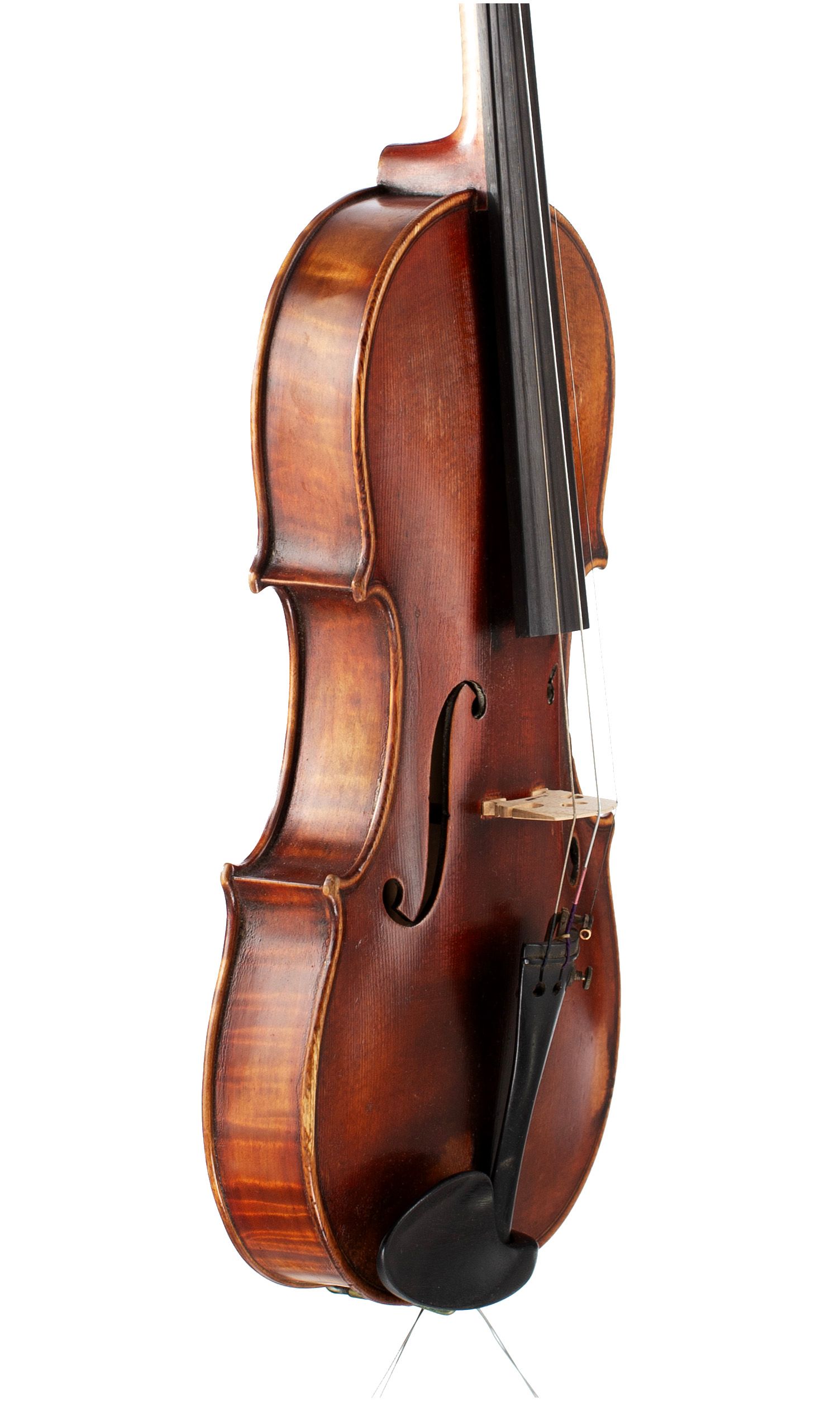 Violin by George Wulme-Hudson, London, 1915 — angled view, 60°