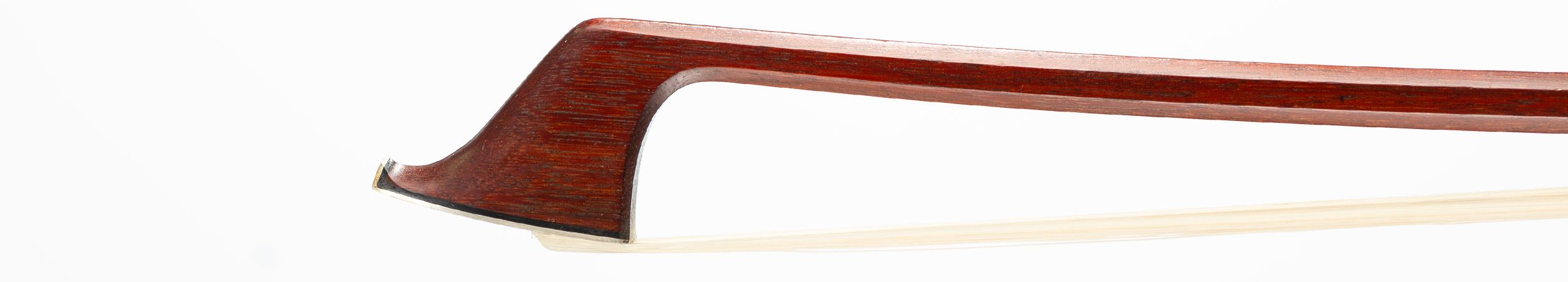 A silver-mounted cello bow by John Stagg, Bristol — head