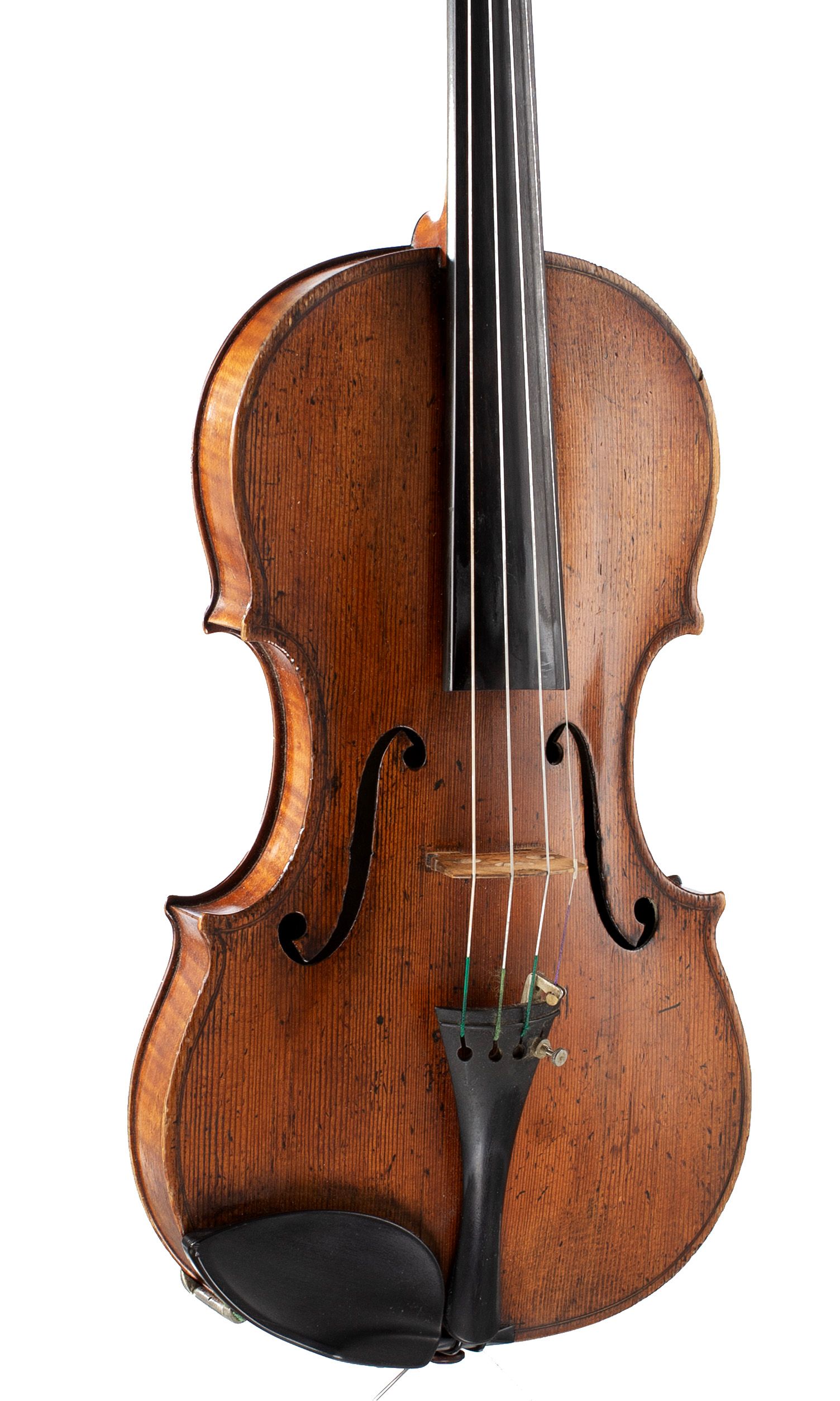 Violin by Jacob Fendt, London, circa 1830 — angled view, 20°