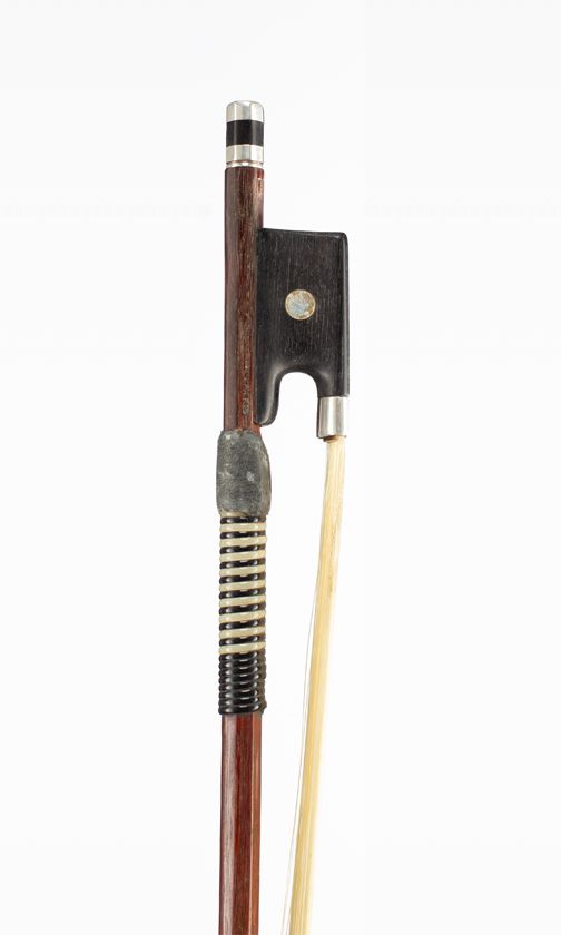 A silver-mounted violin bow by F. N. Voirin, Paris, circa 1870 Over 100 years old — frog detail