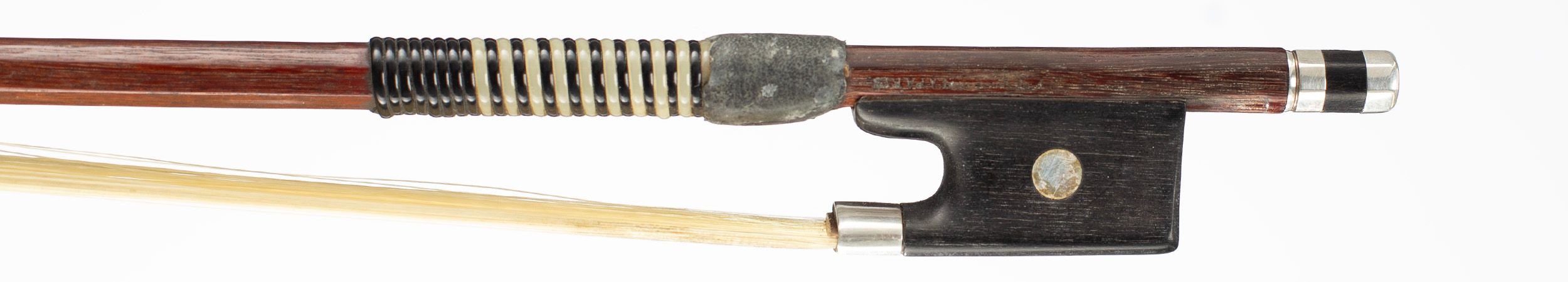 A silver-mounted violin bow by F. N. Voirin, Paris, circa 1870 Over 100 years old — frog