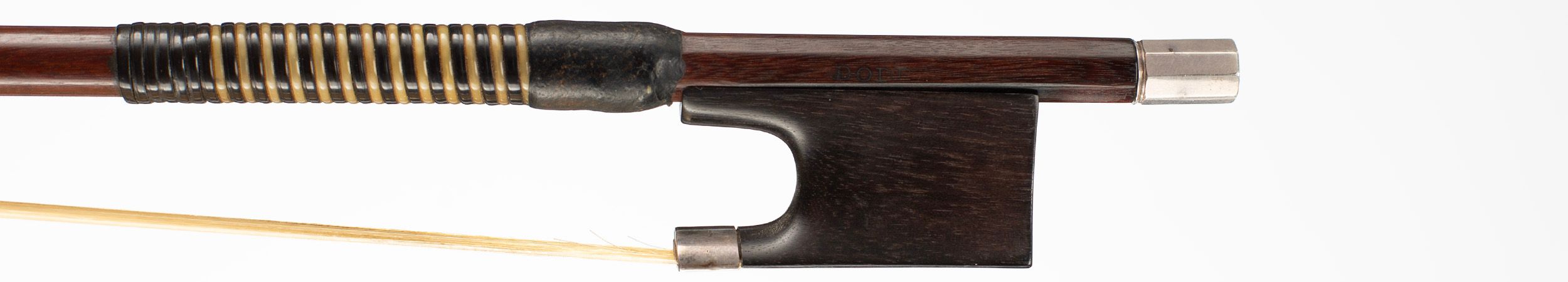 A silver-mounted cello bow by John Dodd, London, circa 1820 — frog
