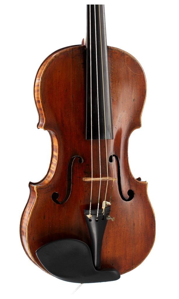 A violin by Nicolo Gagliano, Naples, 1777 — angled view, 20°
