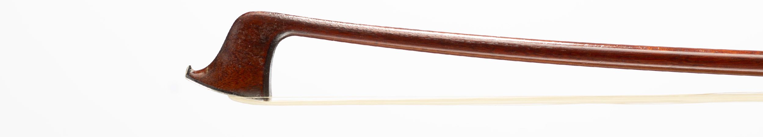 A silver-mounted violin bow by James Tubbs, London, circa 1880 — head