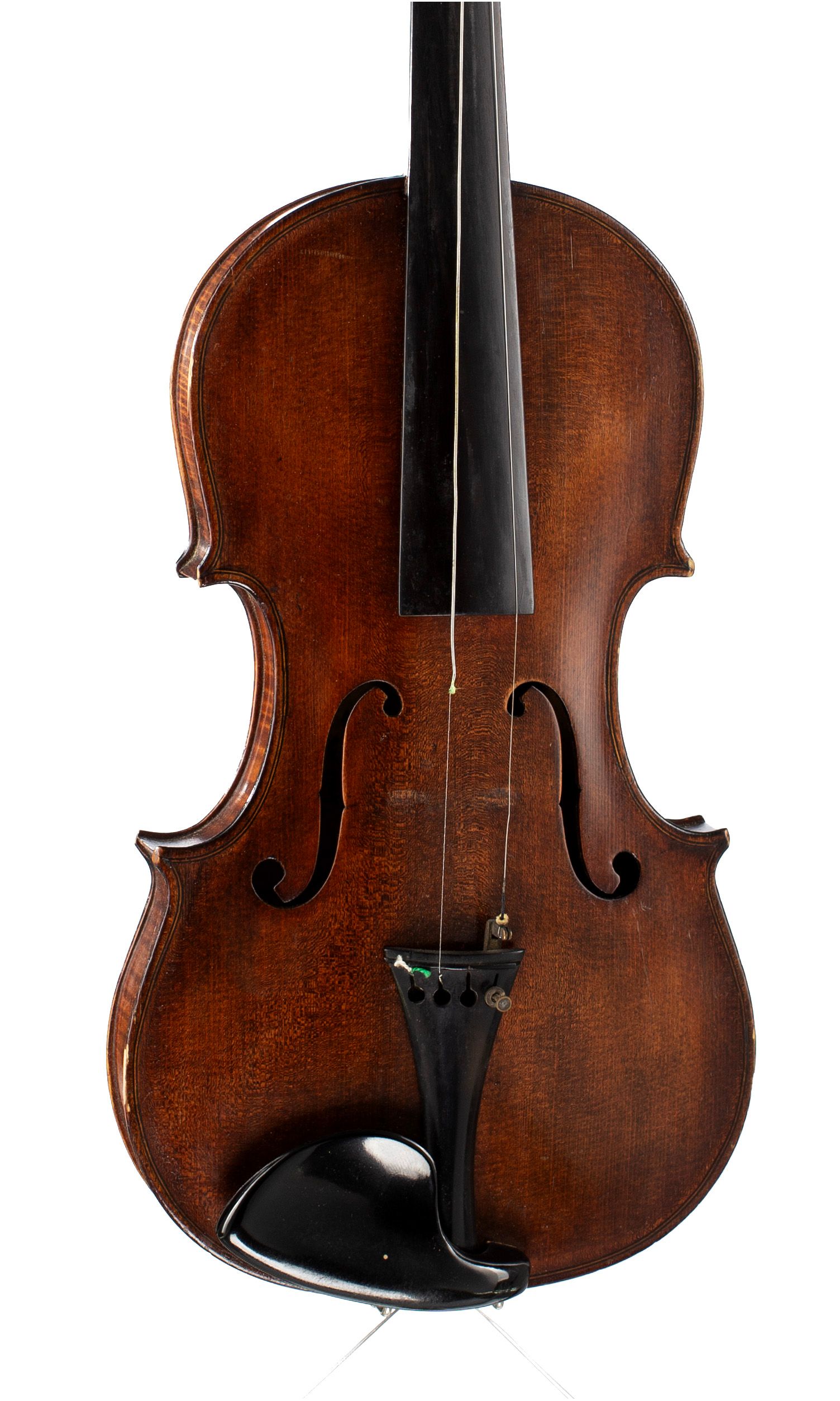 Violin by G. Powell, Bridlington, 1924 — angled view, 10°