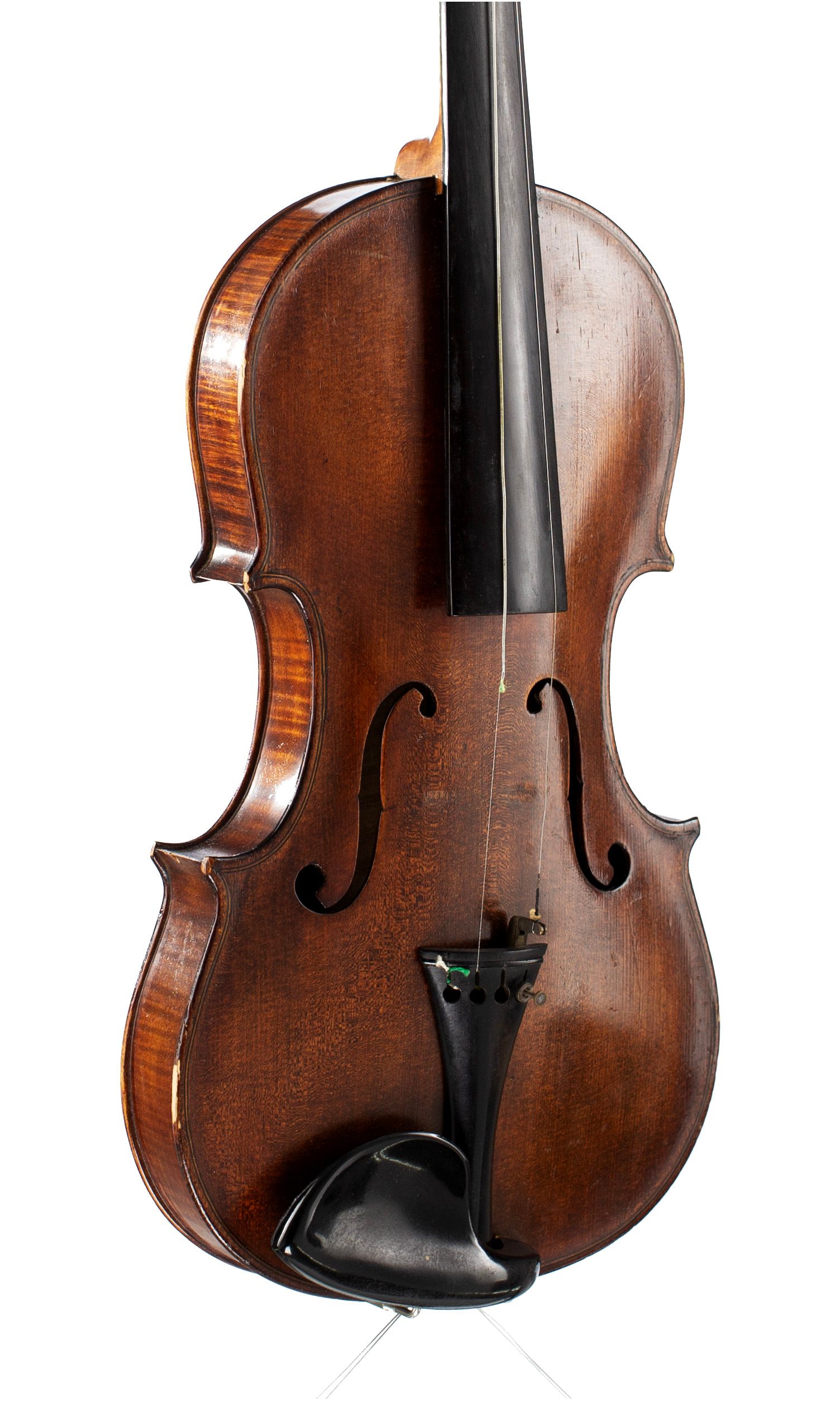 Violin by G. Powell, Bridlington, 1924 — angled view, 30°