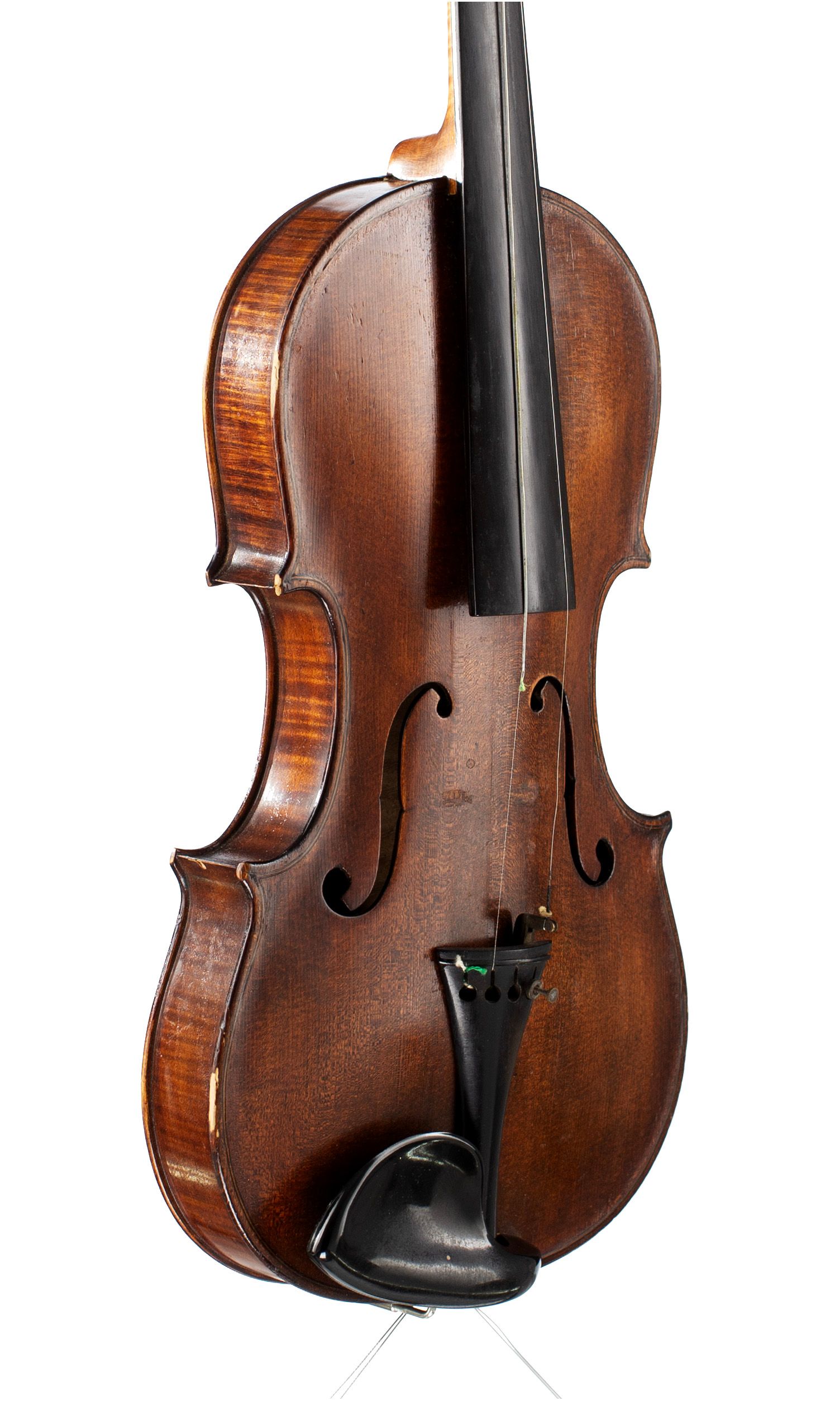 Violin by G. Powell, Bridlington, 1924 — angled view, 40°
