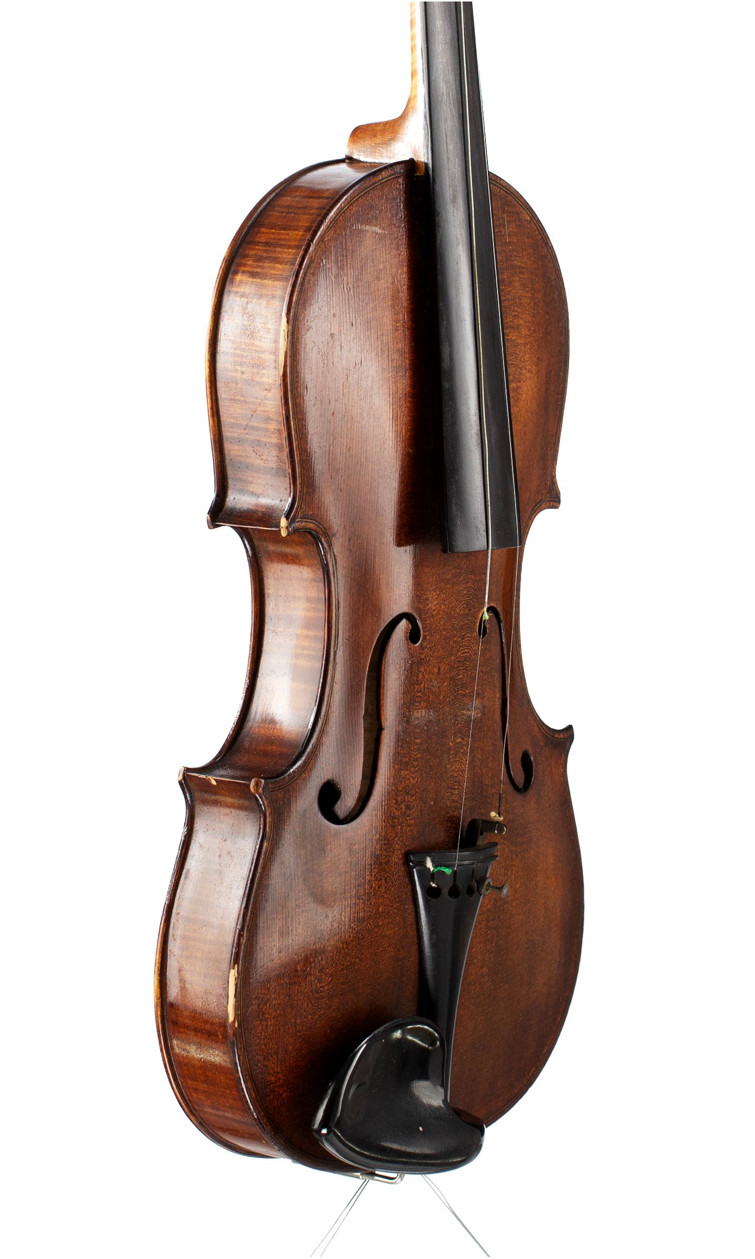 Violin by G. Powell, Bridlington, 1924 — angled view, 50°