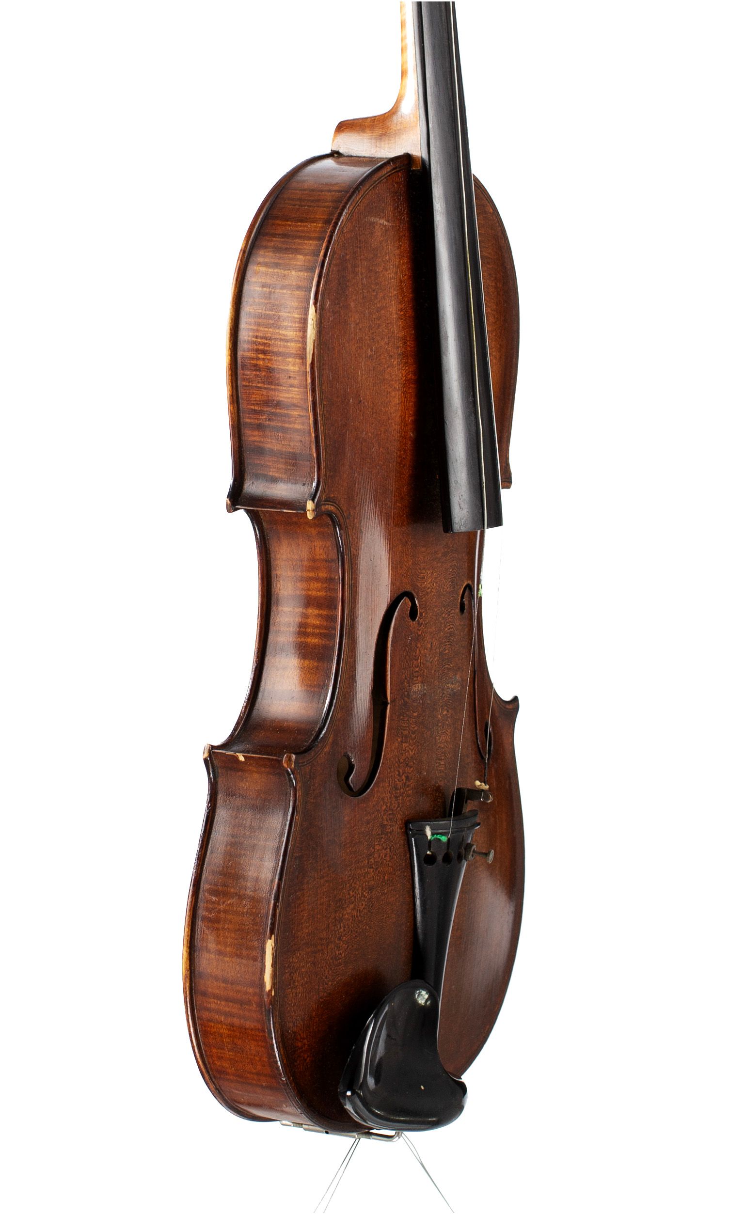 Violin by G. Powell, Bridlington, 1924 — angled view, 60°