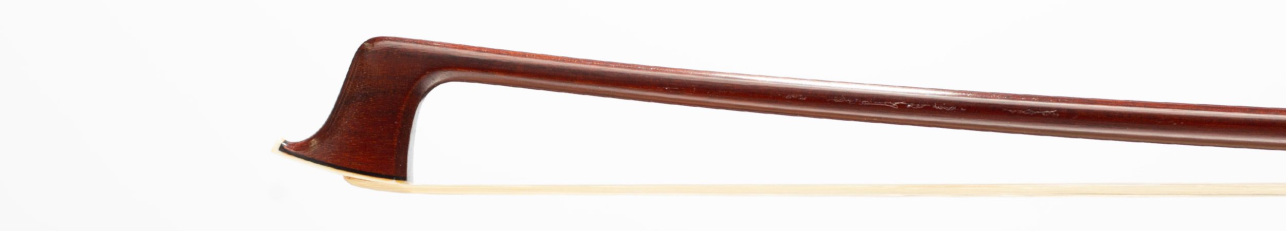 A silver-mounted violin bow by Alfred Knoll — head