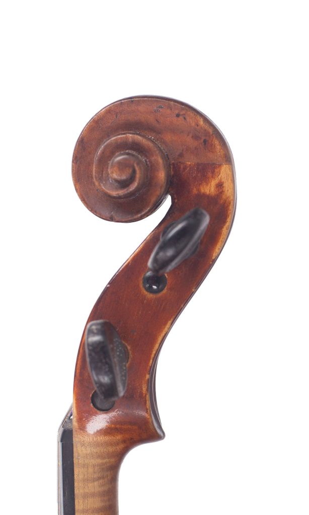Violin by Auguste Sébastien Philippe Bernardel, Paris, circa 1830 — scroll