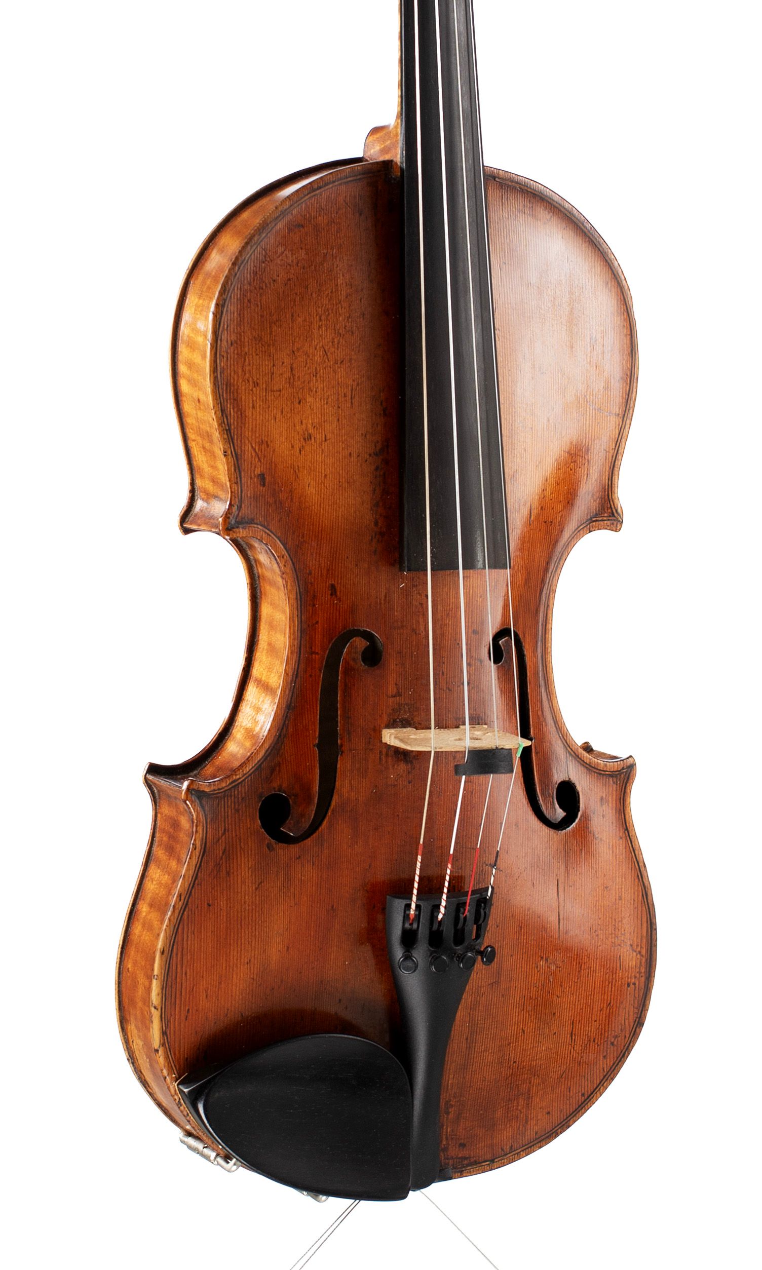 A violin by Pasquale Ventepane, Naples, circa 1850 — angled view, 30°