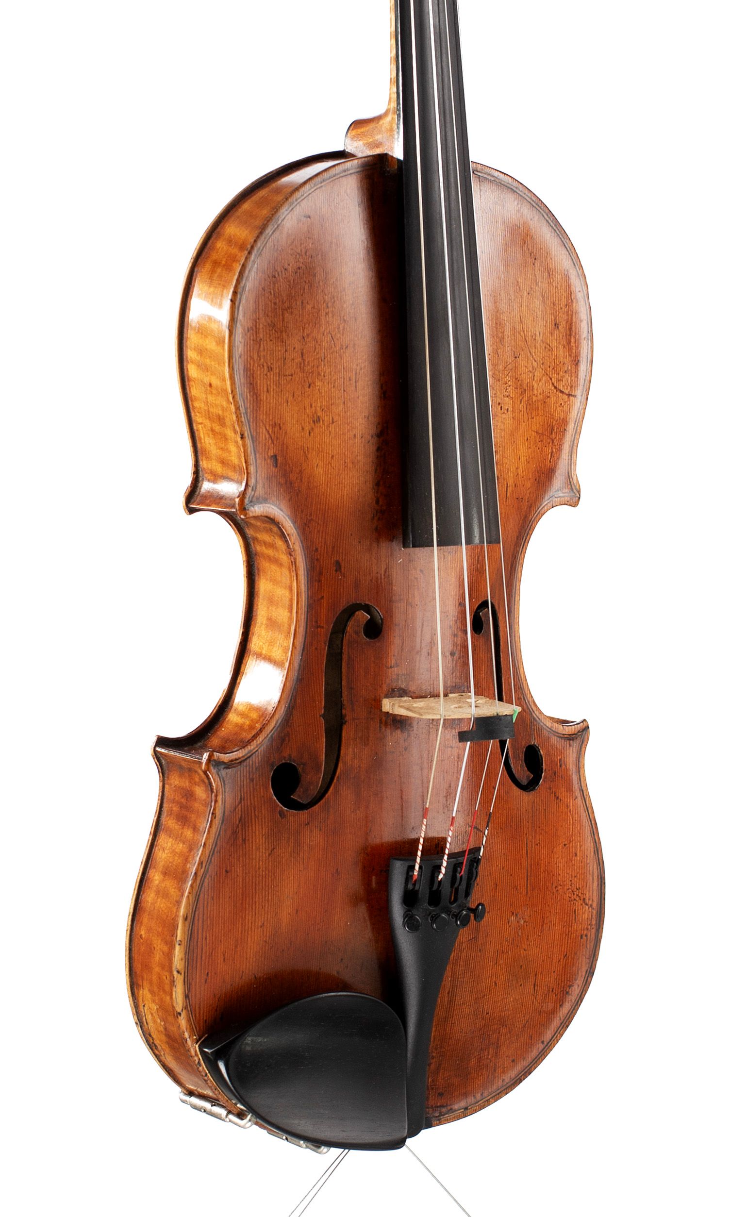 A violin by Pasquale Ventepane, Naples, circa 1850 — angled view, 40°