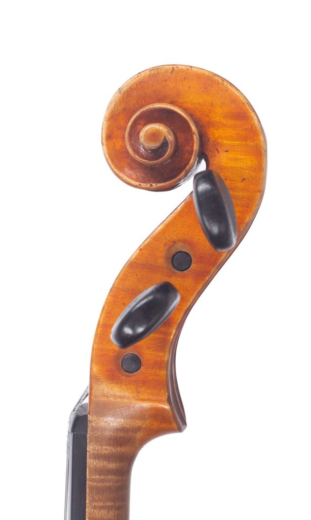 Violin by Johannes Theodorus Cuypers, The Hague, 1790 — scroll