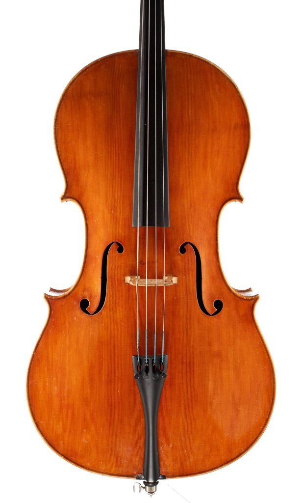 Cello by G. B. Morassi, Cremona, 1972 — front