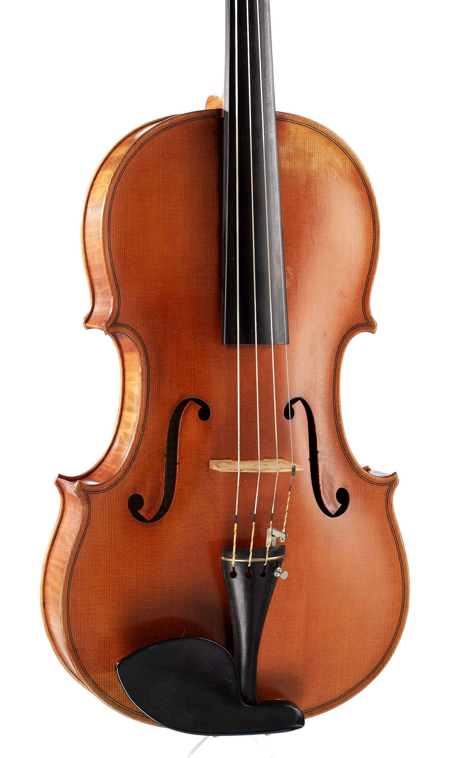 A viola by Rudolf Masurat, Lübeck, 1987 — angled view, 20°