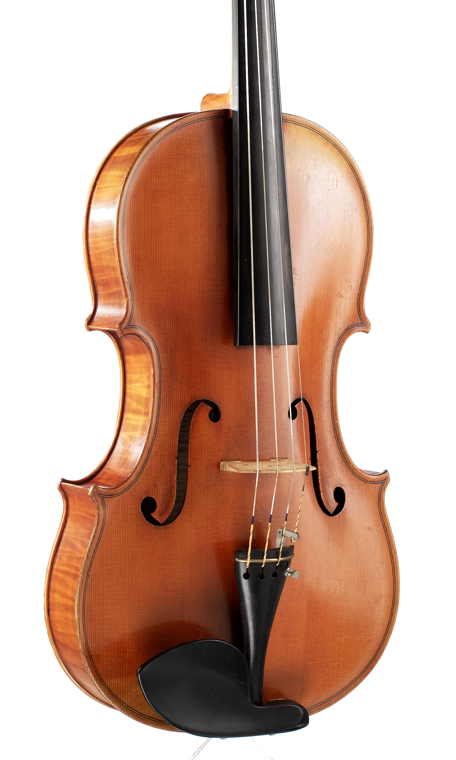 A viola by Rudolf Masurat, Lübeck, 1987 — angled view, 30°