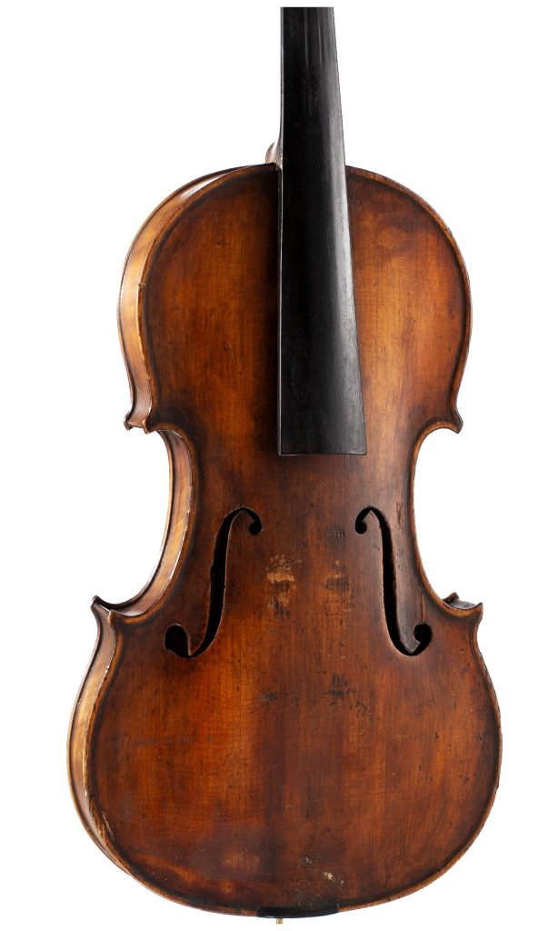 A violin by Alexander Smillie and Son, Glasgow, 1904 — angled view, 20°