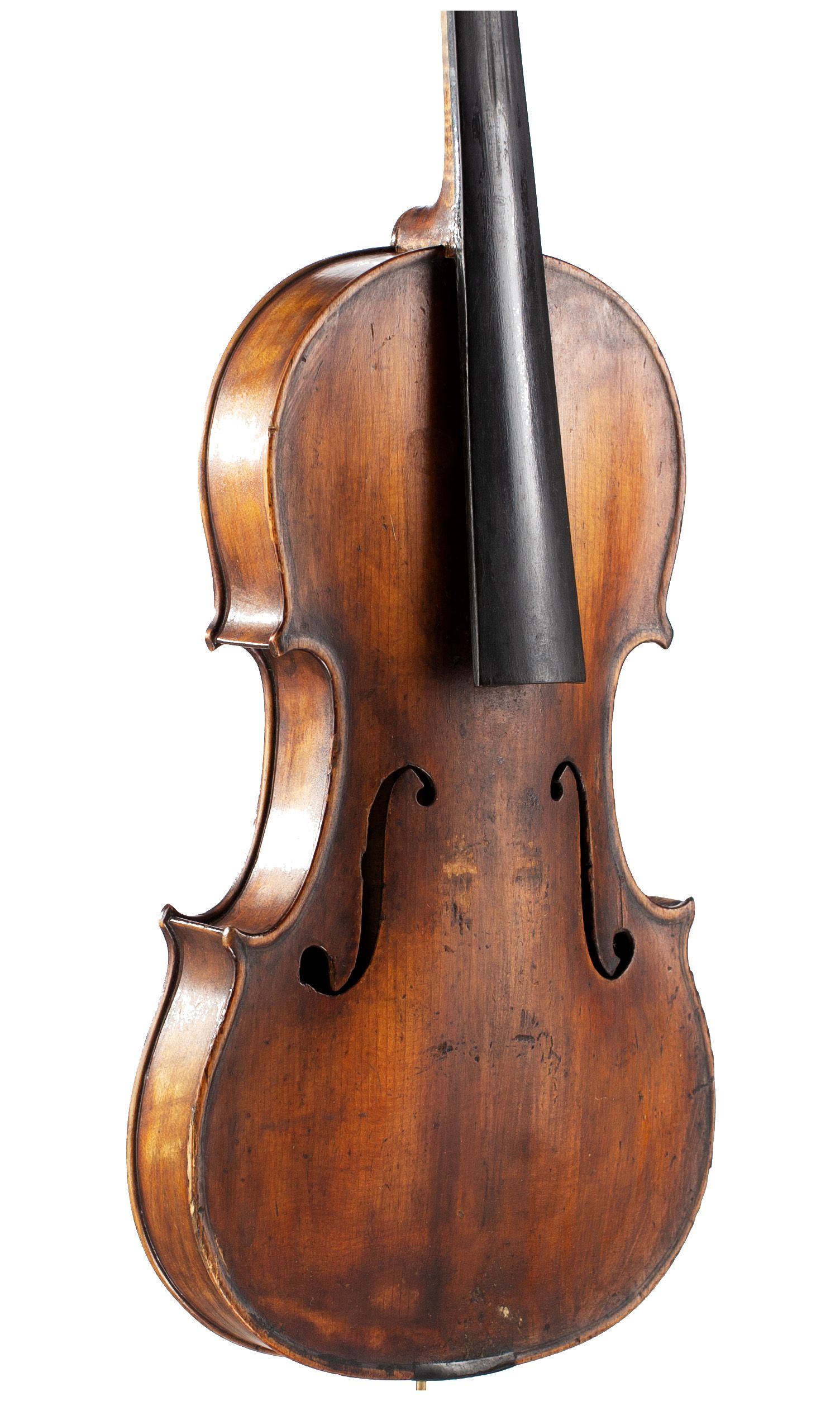 A violin by Alexander Smillie and Son, Glasgow, 1904 — angled view, 40°