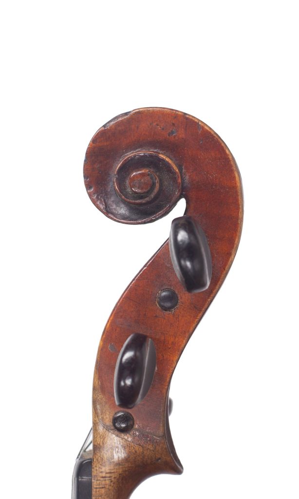 Violin by James Perry, Kilkenny, circa 1790 — scroll