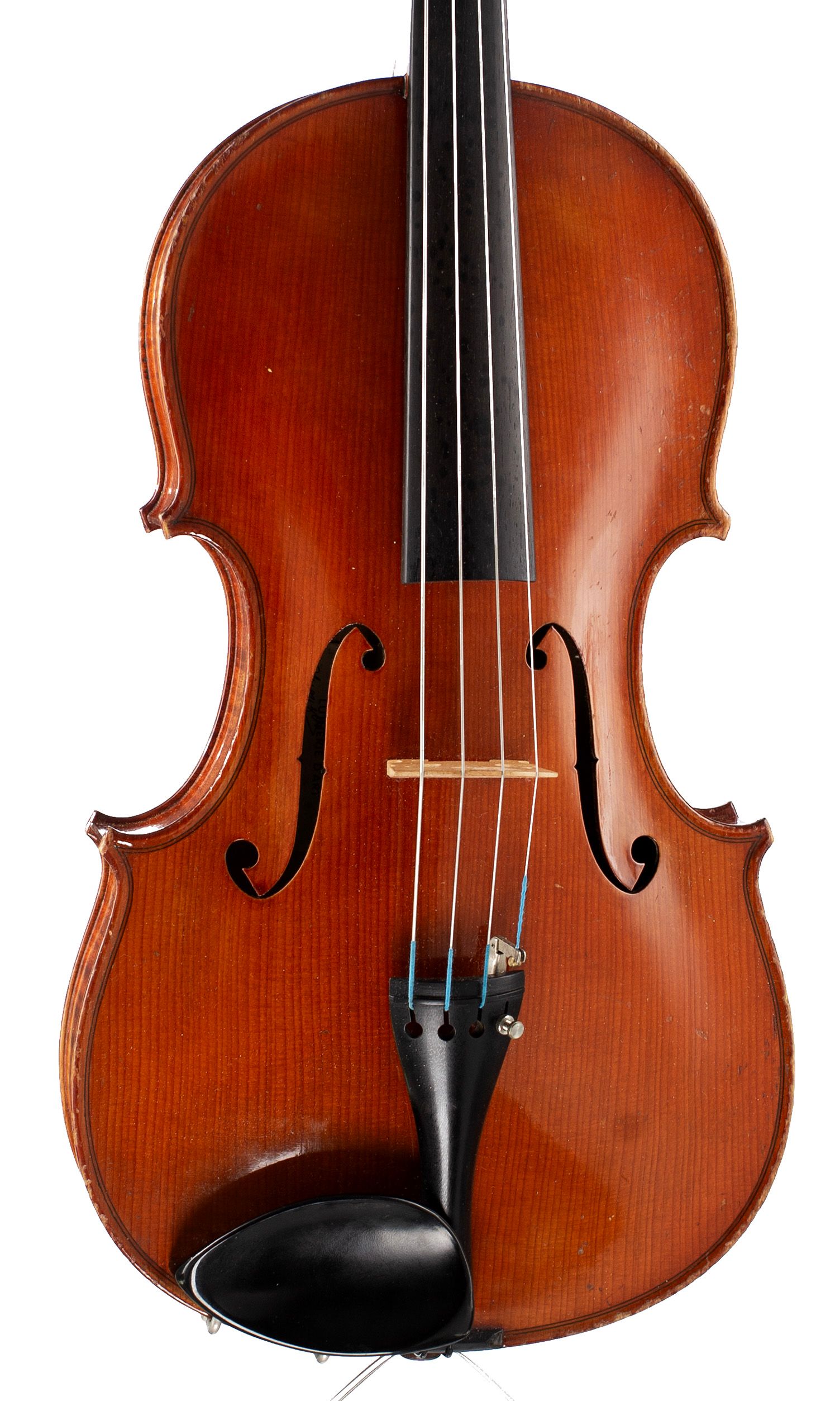 Viola by René Morizot, Mirecourt, 1967 — angled view, 10°