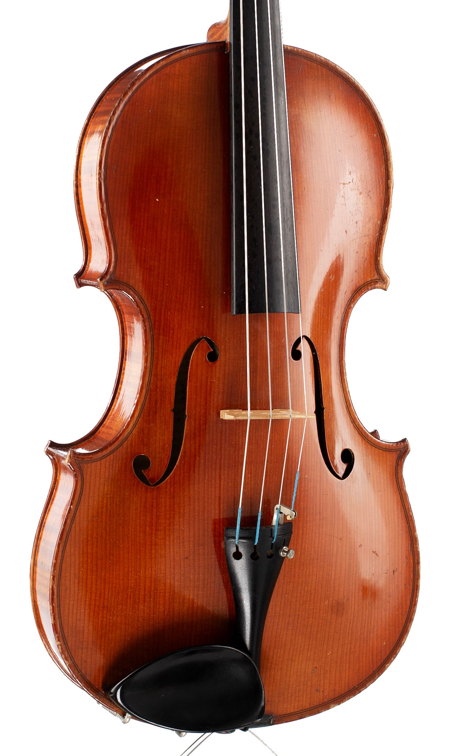 Viola by René Morizot, Mirecourt, 1967 — angled view, 20°