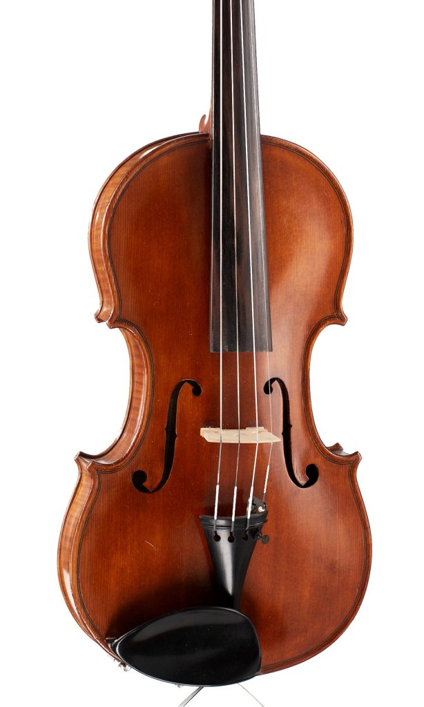 A violin by L. C. Hallett, Bexley, 1972 — angled view, 20°