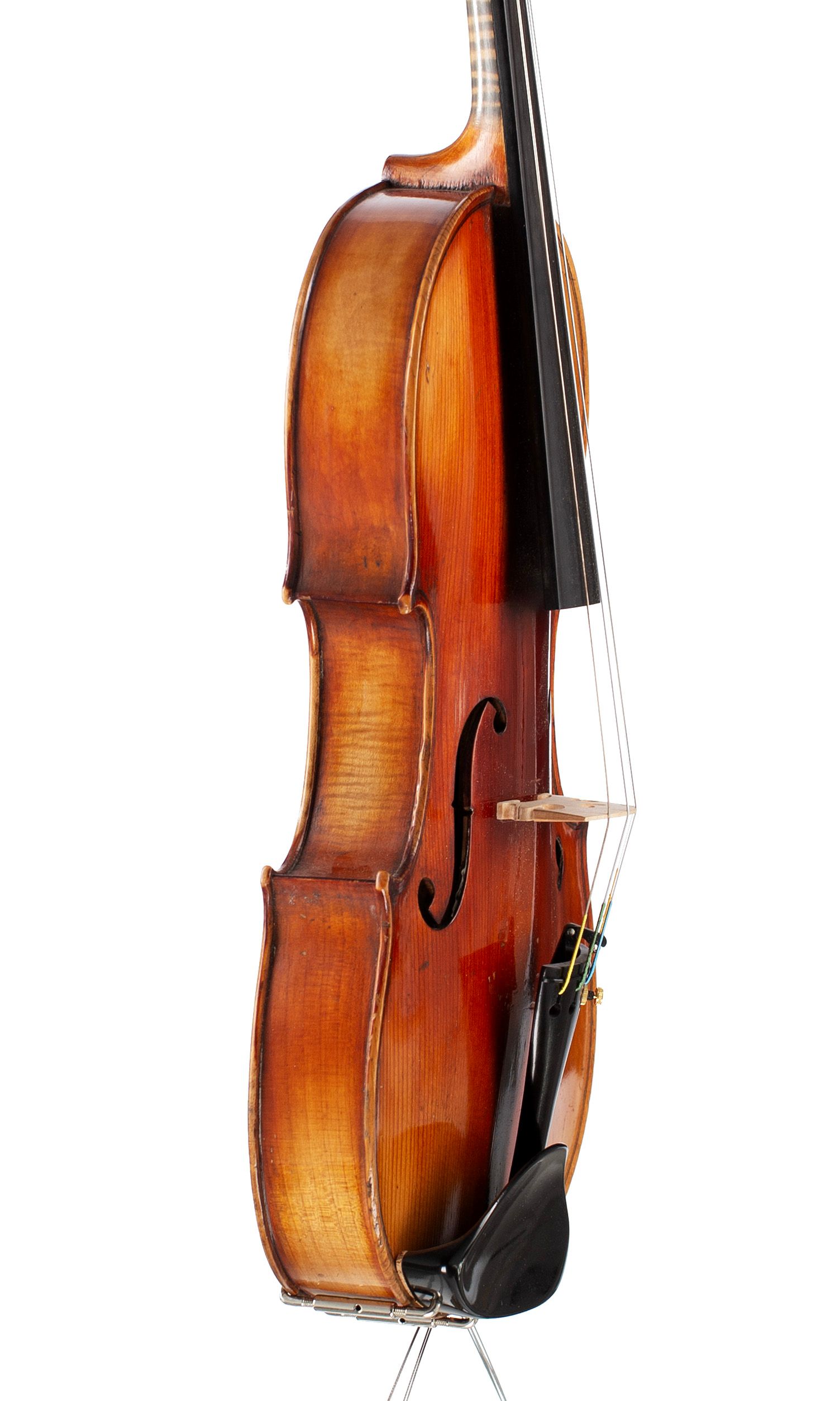 Violin, Workshop of Jérôme Thibouville-Lamy, Mirecourt, circa 1920 — angled view, 70°