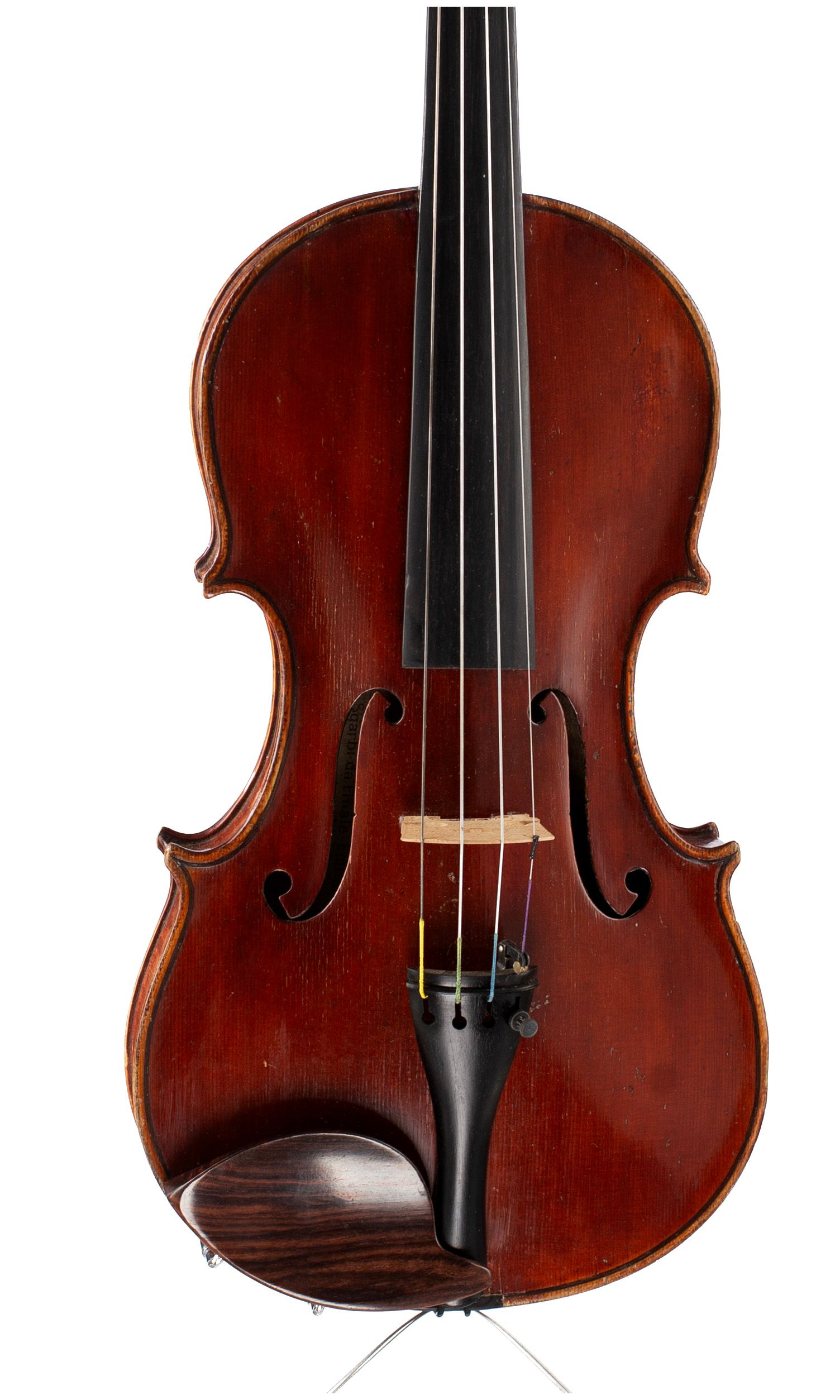 Violin, follower of Antonio Sgarbi, Rome, circa 1900 — angled view, 10°