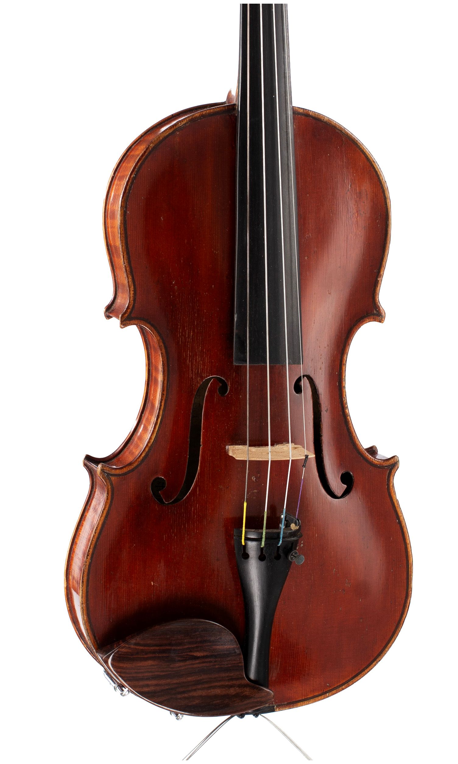 Violin, follower of Antonio Sgarbi, Rome, circa 1900 — angled view, 20°