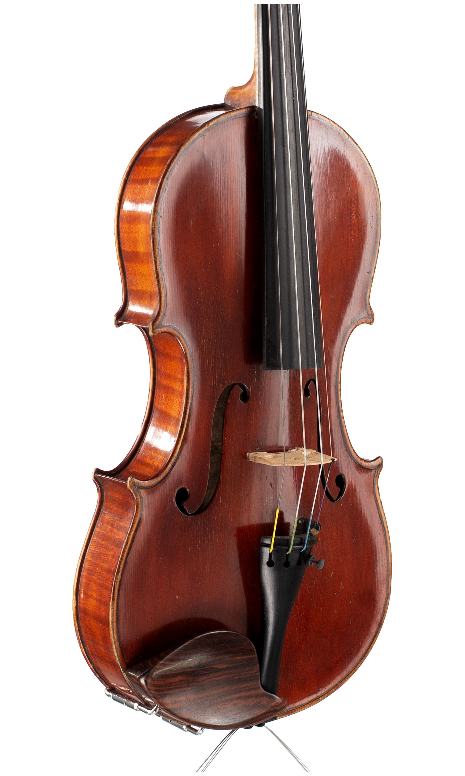 Violin, follower of Antonio Sgarbi, Rome, circa 1900 — angled view, 40°