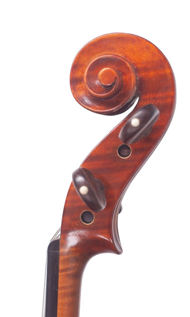 Violin by Gaetano Gadda, Mantua, 1952 — scroll