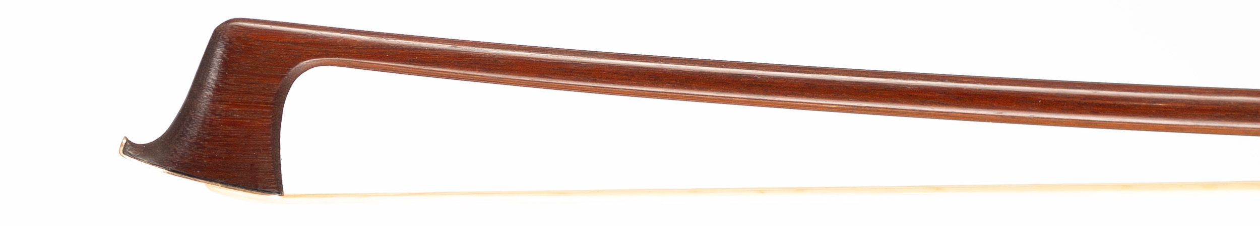 A gold-mounted violin bow by Émile-Auguste Ouchard Fils, Paris, early 20th Century — head