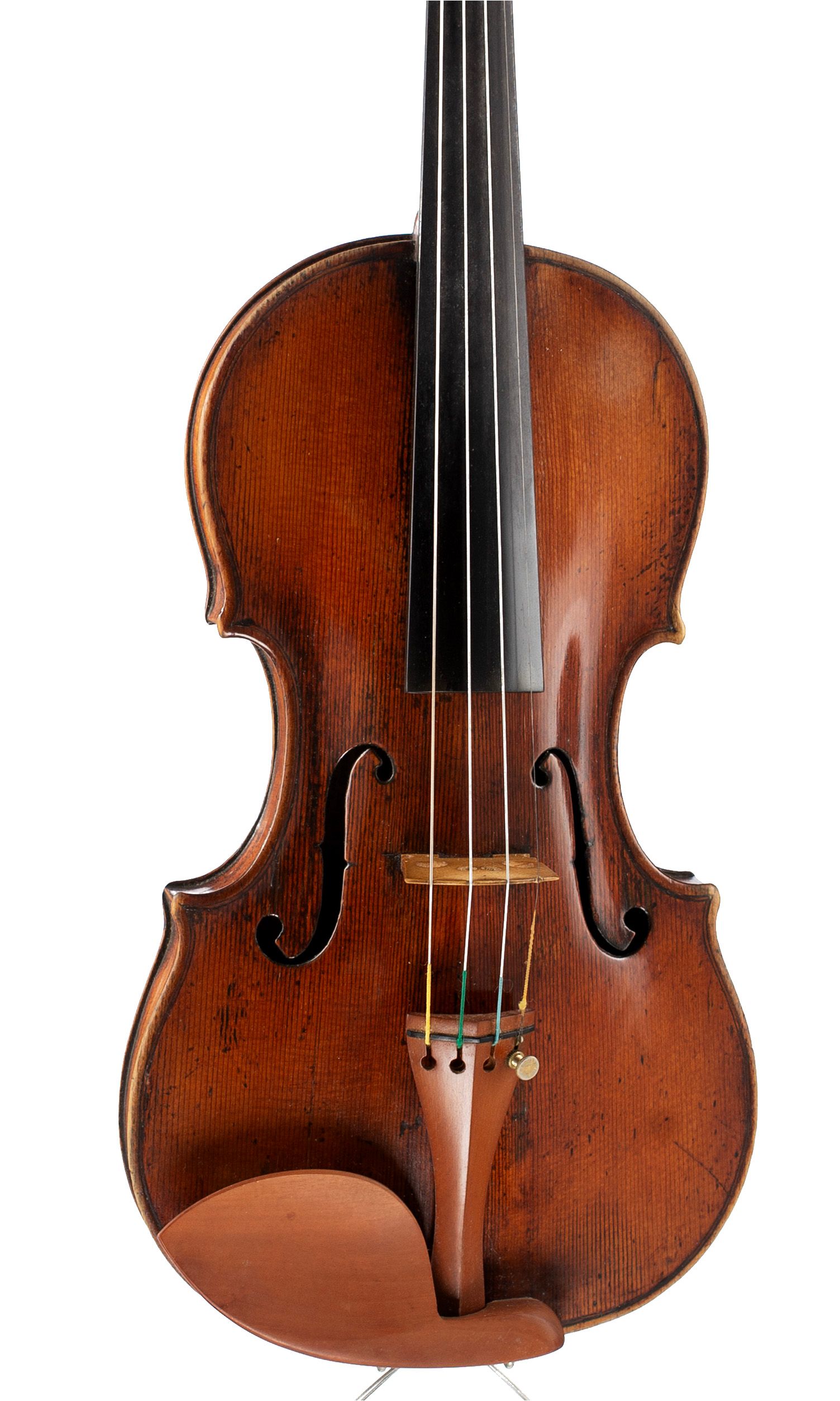 Violin by Carlo Antonio Testore, Milan, circa 1730 — angled view, 10°