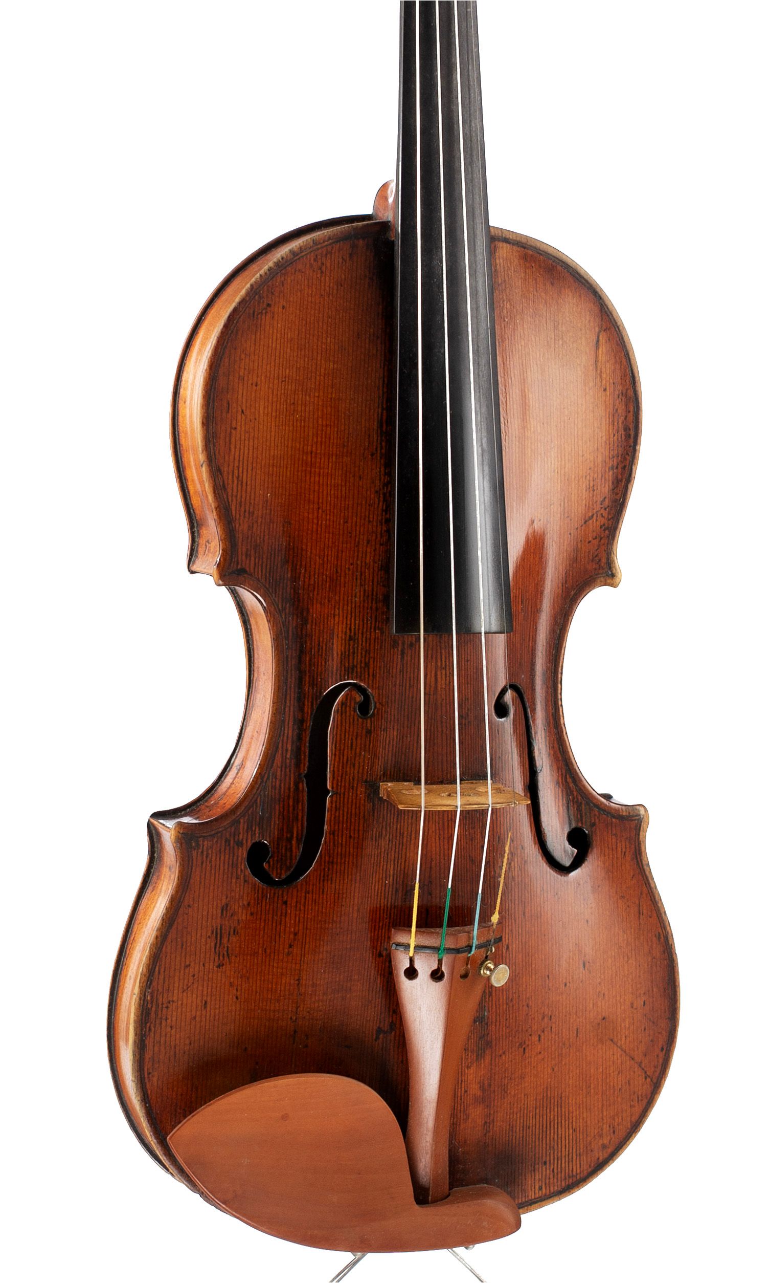Violin by Carlo Antonio Testore, Milan, circa 1730 — angled view, 20°