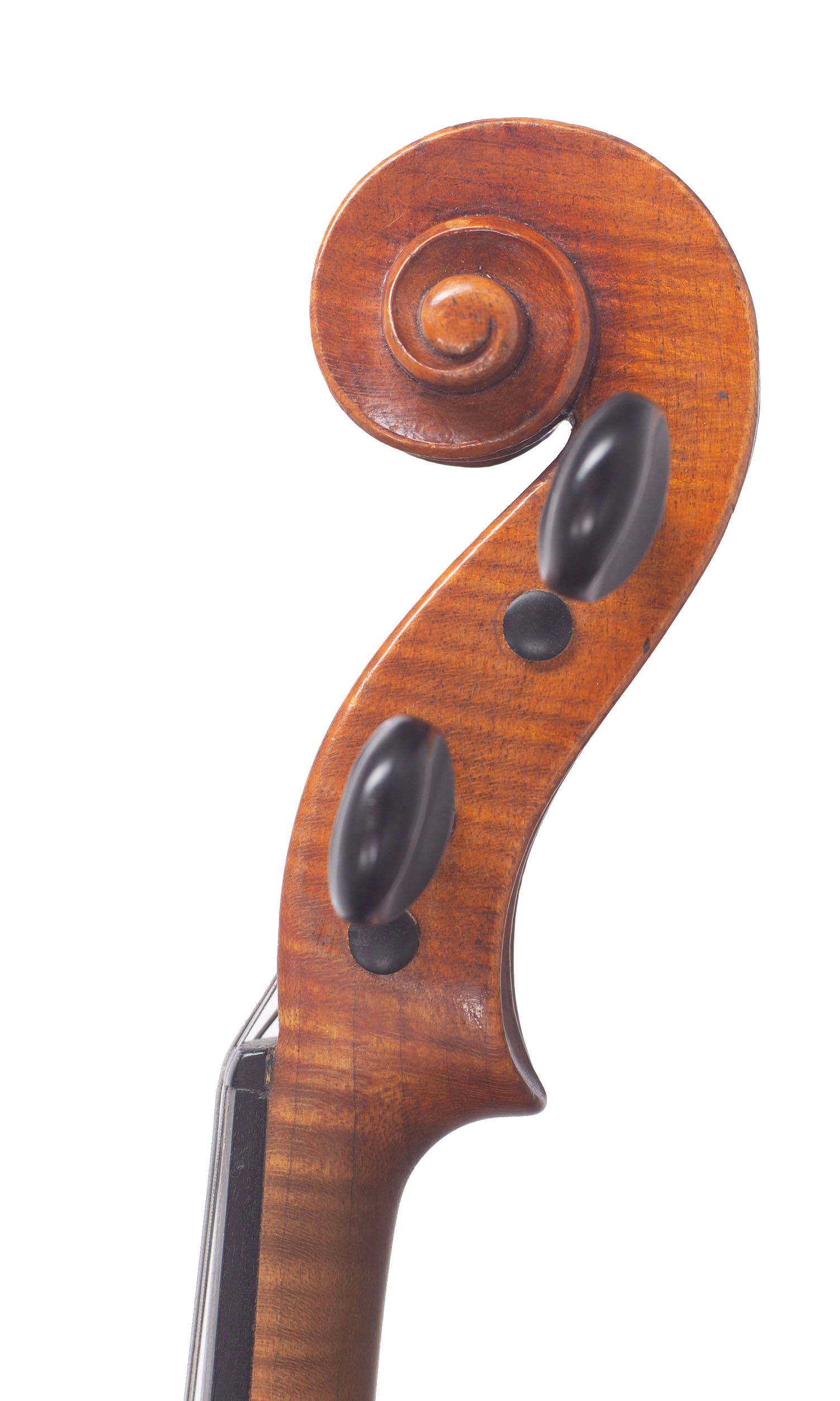 Violin, Workshop of Didier Nicolas Aine, circa 1850 — scroll
