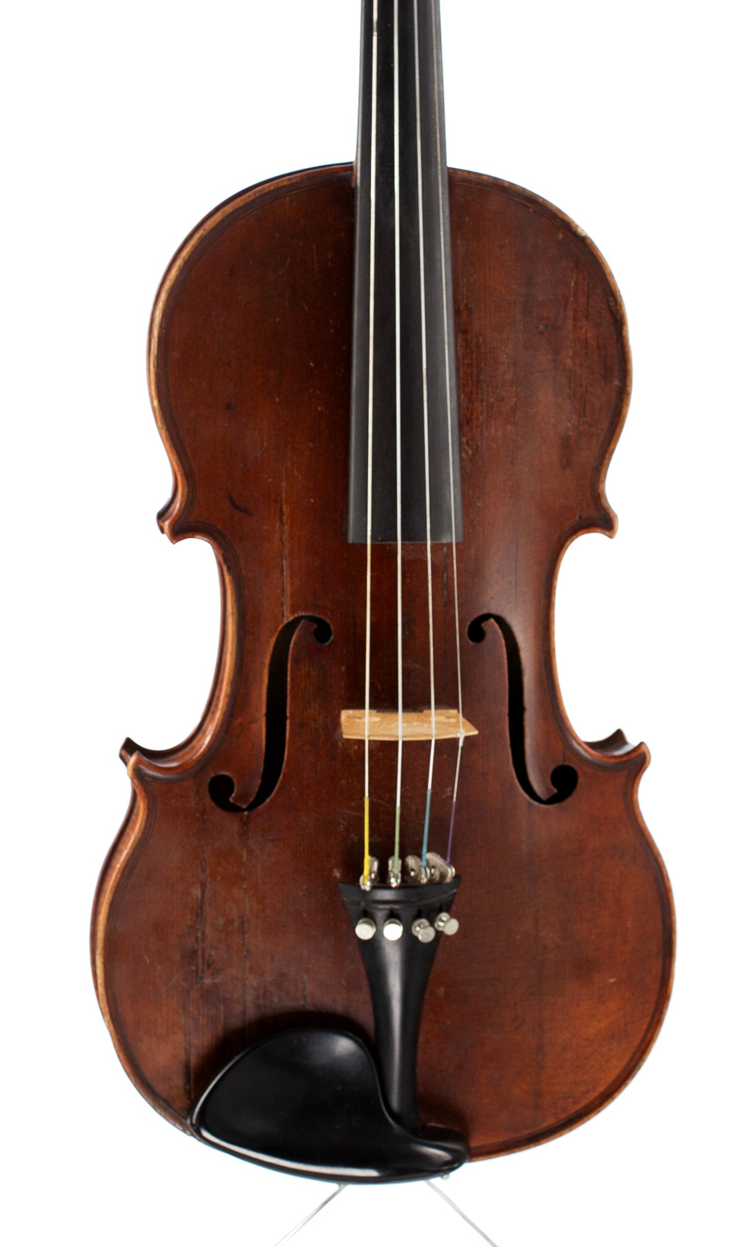 Violin, Workshop of Didier Nicolas Aine, circa 1850 — angled view, 10°